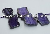 CTD1744 Top drilled 25*35mm - 35*55mm freeform agate slab beads