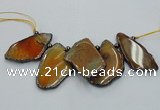 CTD1756 Top drilled 20*40mm - 35*55mm freeform agate slab beads