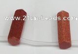 CTD1804 Top drilled 10*30mm - 10*32mm sticks goldstone beads