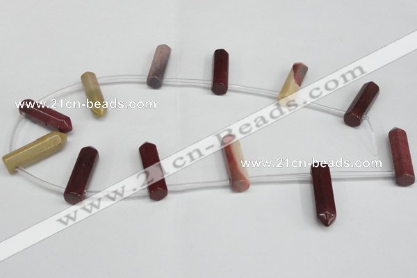 CTD1806 Top drilled 10*30mm - 10*32mm sticks mookaite beads