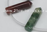 CTD1811 Top drilled 10*30mm - 10*32mm sticks Indian agate beads