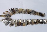 CTD1917 Top drilled 6*20mm - 10*60mm sticks montana agate beads