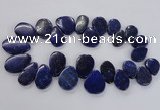 CTD1921 Top drilled 18*25mm - 25*40mm freeform lapis lazuli beads