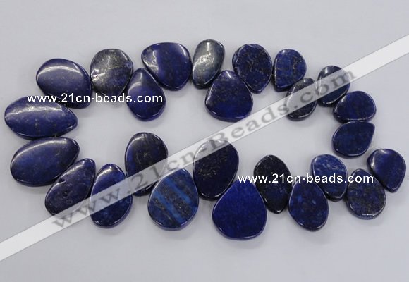 CTD1921 Top drilled 18*25mm - 25*40mm freeform lapis lazuli beads