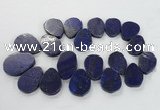 CTD1922 Top drilled 25*35mm - 40*50mm freeform lapis lazuli beads