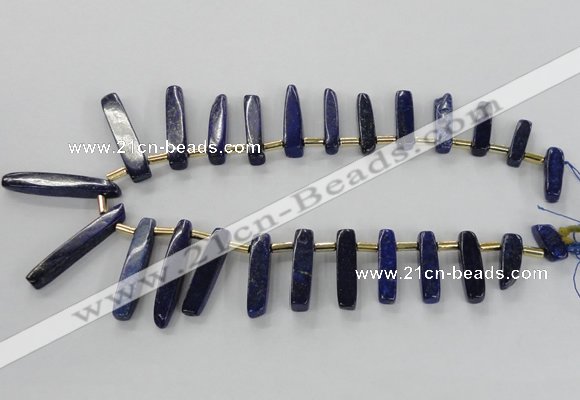 CTD1923 Top drilled 6*20mm - 8*45mm sticks lapis lazuli beads