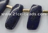 CTD1924 Top drilled 15*20mm - 15*45mm freeform lapis lazuli beads