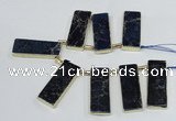 CTD1947 Top drilled 18*45mm - 20*50mm rectangle sea sediment jasper beads
