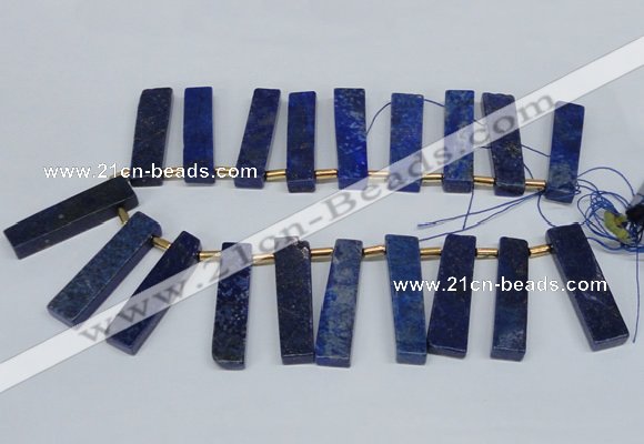 CTD1961 Top drilled 10*50mm - 12*55mm sticks lapis lazuli beads