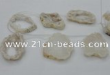 CTD1975 Top drilled 40*45mm - 50*60mm freeform druzy agate beads