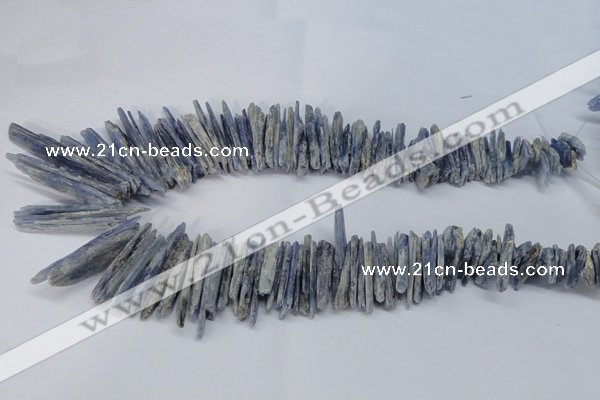 CTD1978 Top drilled 5*20mm – 8*45mm sticks blue Kyanite beads