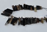 CTD1982 Top drilled 8*25mm - 10*50mm sticks agate gemstone beads