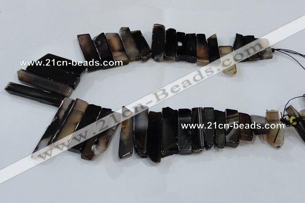 CTD1982 Top drilled 8*25mm - 10*50mm sticks agate gemstone beads