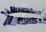 CTD1986 Top drilled 10*25mm - 12*50mm sticks agate gemstone beads