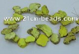 CTD2009 Top drilled 20*25mm - 30*35mm freeform turquoise beads