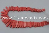 CTD2016 Top drilled 7*15mm - 8*45mm sticks turquoise beads