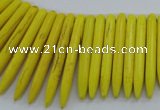 CTD2021 Top drilled 5*20mm - 5*45mm sticks turquoise beads