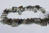 CTD2103 Top drilled 15*25mm - 25*30mm freeform labradorite beads