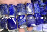 CTD2106 Top drilled 20*28mm - 22*32mm faceted freeform lapis lazuli beads