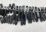 CTD2115 Top drilled 10*25mm - 12*45mm sticks labradorite beads