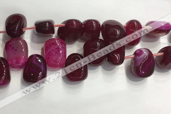 CTD2123 Top drilled 15*25mm - 18*25mm freeform agate beads