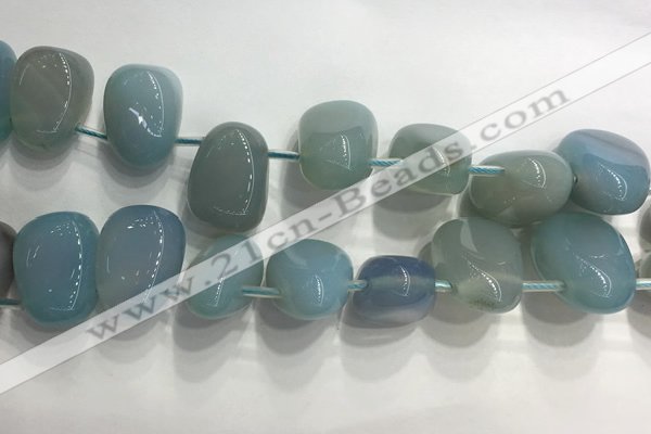 CTD2126 Top drilled 15*25mm - 18*25mm freeform agate beads