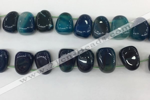 CTD2127 Top drilled 15*25mm - 18*25mm freeform agate beads