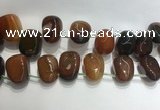 CTD2130 Top drilled 15*25mm - 18*25mm freeform agate beads