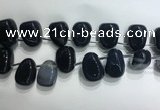 CTD2133 Top drilled 15*25mm - 18*25mm freeform agate beads