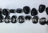 CTD2145 Top drilled 15*25mm - 18*25mm freeform smoky quartz beads