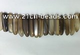 CTD2161 Top drilled 8*20mm - 10*40mm sticks agate gemstone beads