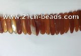 CTD2167 Top drilled 8*20mm - 10*40mm sticks agate gemstone beads