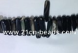 CTD2172 Top drilled 8*20mm - 10*40mm sticks agate gemstone beads