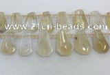 CTD2267 Top drilled 16*28mm - 20*30mm faceted freeform citrine beads