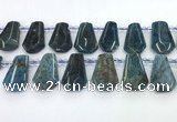 CTD2276 Top drilled 16*28mm - 20*30mm faceted freeform apatite beads