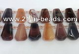 CTD2277 Top drilled 16*28mm - 20*30mm faceted freeform agate beads