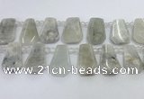 CTD2331 Top drilled 16*18mm - 20*30mm freeform white moonstone beads