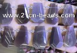 CTD2336 Top drilled 16*18mm - 20*30mm faceted freeform moonstone beads