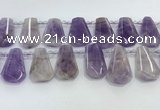 CTD2338 Top drilled 16*18mm - 20*30mm freeform lavender amethyst beads