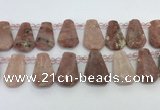 CTD2349 Top drilled 16*18mm - 20*30mm faceted freeform gemstone beads