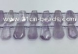 CTD2355 Top drilled 16*18mm - 20*30mm faceted freeform amethyst beads