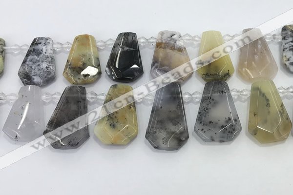 CTD2367 Top drilled 16*18mm - 20*30mm freeform montana agate beads