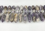 CTD2395 Top drilled 13*30mm - 14*42mm sticks charoite beads