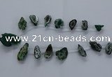 CTD2505 Top drilled 15*20mm - 25*35mm freeform druzy agate beads