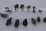 CTD2506 Top drilled 15*20mm - 25*35mm freeform druzy agate beads