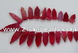 CTD2512 Top drilled 15*25mm - 16*50mm sticks agate gemstone beads