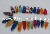 CTD2515 Top drilled 15*25mm - 16*50mm sticks agate gemstone beads