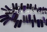 CTD2534 Top drilled 8*30mm - 11*50mm sticks agate gemstone beads