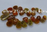 CTD2549 Top drilled 18*25mm - 30*40mm freeform agate gemstone beads