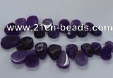 CTD2550 Top drilled 18*25mm - 30*40mm freeform agate gemstone beads